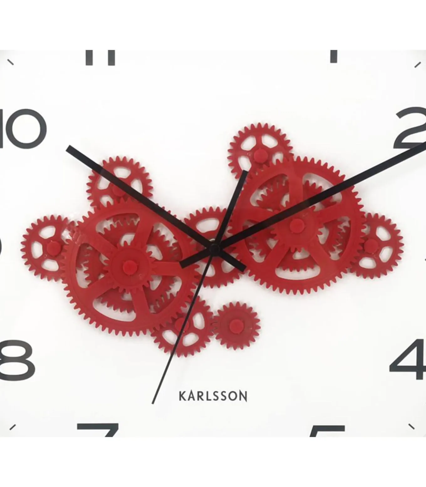 Wandklok Open Gear - Zwart - 40.8x40.8x40.8cm