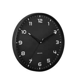 Wandklok Orgullo - Mat zwart - Ø40cm