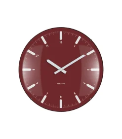 Wandklok Realista Dome - Rood - 35x35x35cm