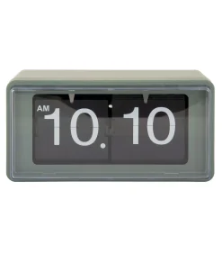 Wandklok Retro Boxed Flip - Jungle groen - 20x10x10cm