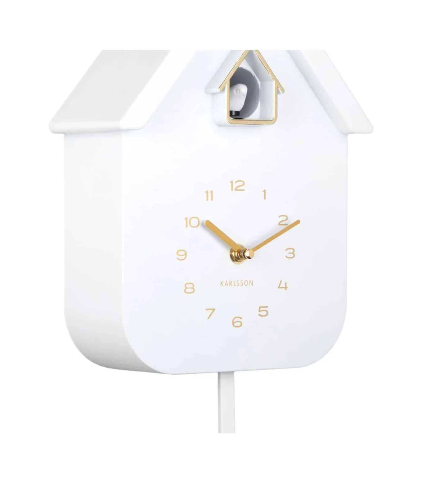 Wandklok Solo Color Cuckoo - Wit - 6x21,5x41cm