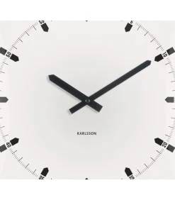 Wandklok Sucinto Dome Square - Wit - 35x35x35cm