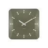Wandklok Sucinto Dome Square - Groen - 35x35x35cm