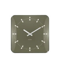 Wandklok Sucinto Dome Square - Groen - 35x35x35cm
