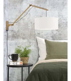 Wandlamp Andes - Bamboe/Wit - 95x47x55cm