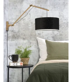 Wandlamp Andes - Bamboe/Zwart - 95x47x55cm