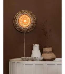 Wandlamp Barbados - Naturel - Ø35cm