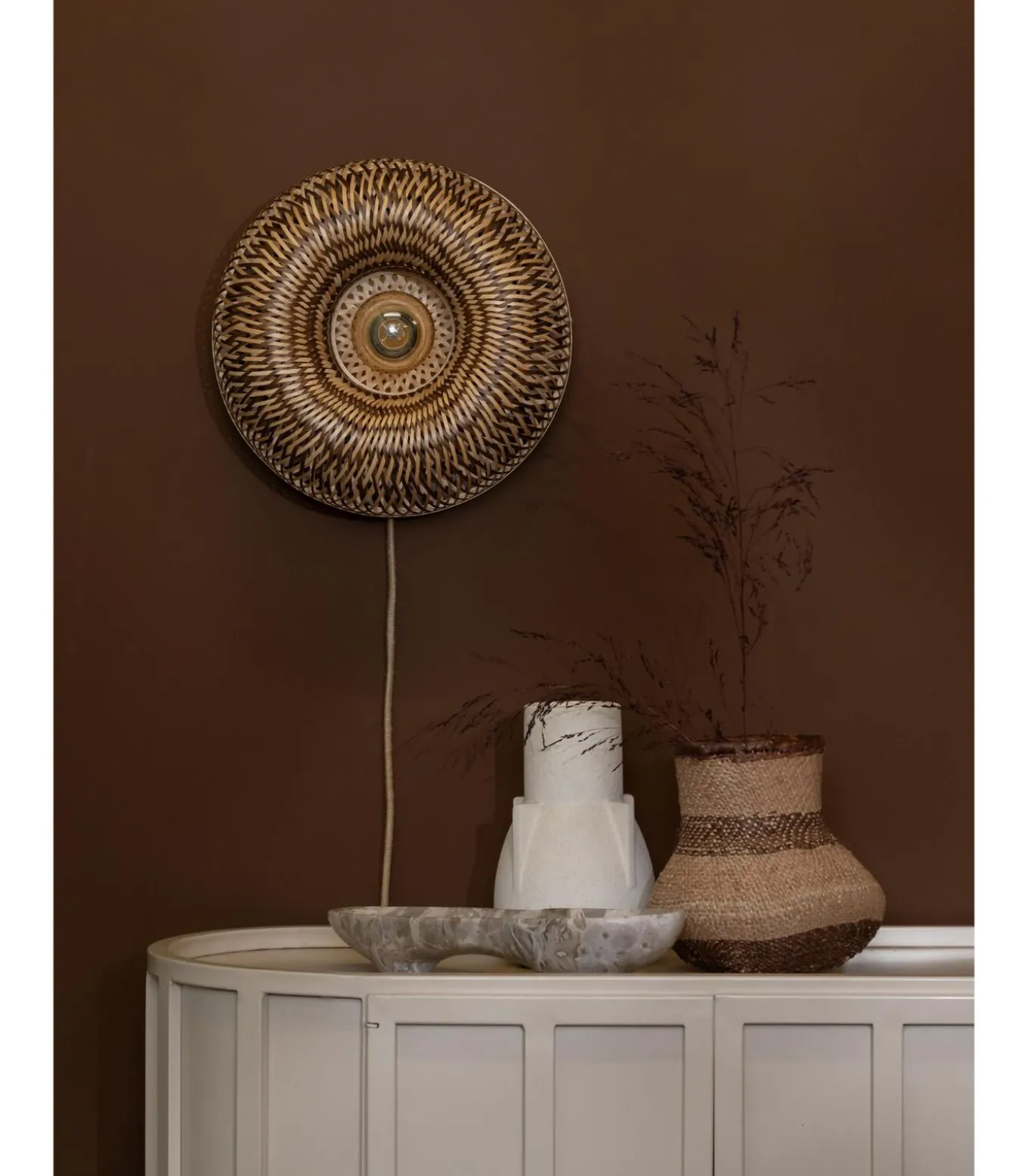 Wandlamp Barbados - Naturel - Ø35cm
