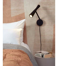 Wandlamp Bordeaux - Zwart - 10.5x26x34.5cm