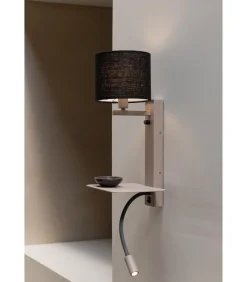 Wandlamp Florence - Bruin - 24x24x52cm