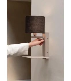 Wandlamp Florence - Bruin - 24x24x42cm