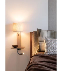 Wandlamp Florence - Bruin - 24x24x52cm