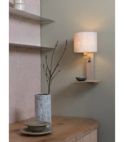 Wandlamp Florence - Bruin - 24x24x42cm