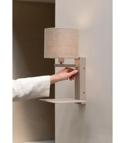 Wandlamp Florence - Bruin - 24x24x42cm