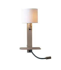Wandlamp Florence - Bruin - 24x24x52cm