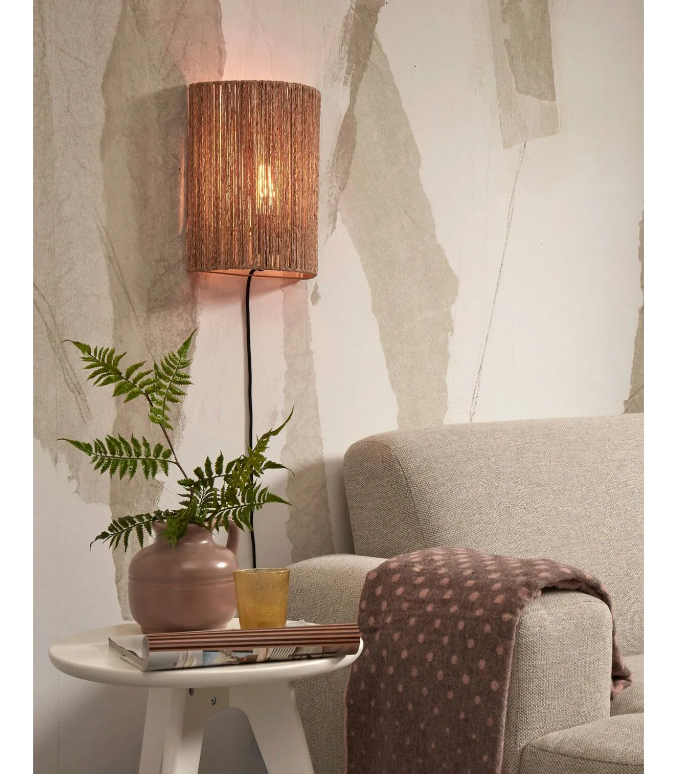 Wandlamp Iguazu - Jute - 25x25x32cm