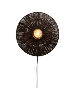 Wandlamp Iguazu - Jute Zwart - Ø40cm