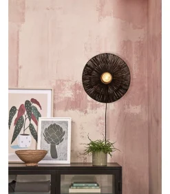 Wandlamp Iguazu - Jute Zwart - Ø40cm