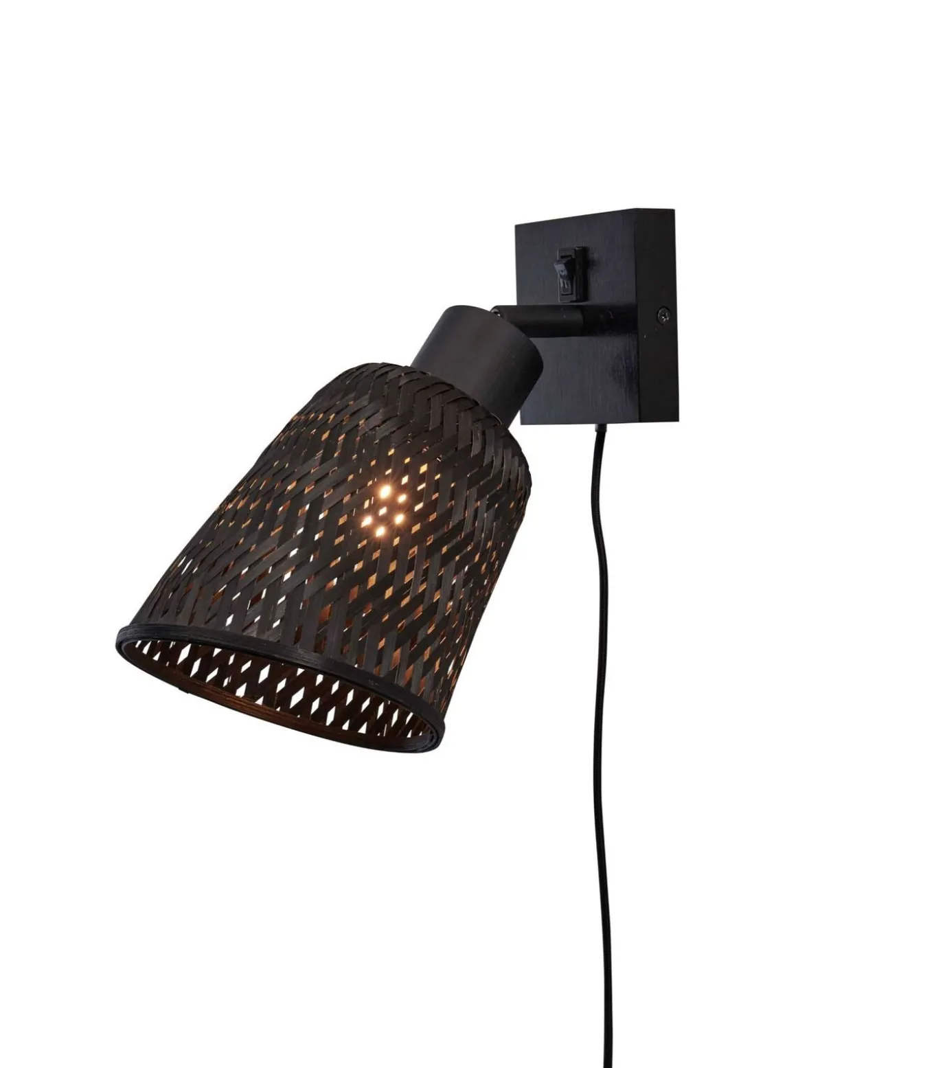 Wandlamp Java - Bamboe Zwart - Ø15cm