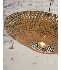 Wandlamp Kalimantan - Bamboe/Zwart - 105x60x55cm