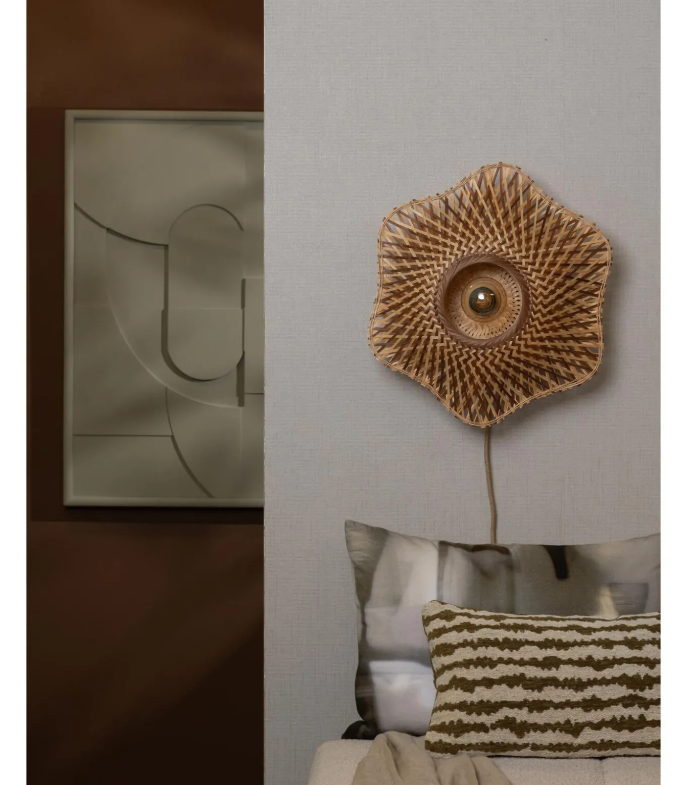 Wandlamp Madura - Naturel - Ø44cm