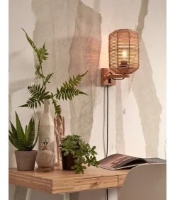 Wandlamp Tanami - Rotan - Ø18cm