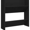 Wandschoenenkast 60x18x60 cm bewerkt hout zwart