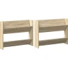 Wandschoenenkasten 2 st 80x18x60 cm spaanplaat sonoma eiken