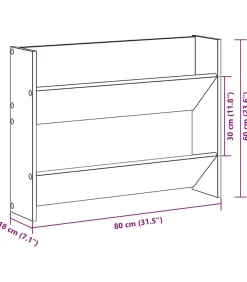 Wandschoenenkasten 2 st 80x18x60 cm spaanplaat sonoma eiken