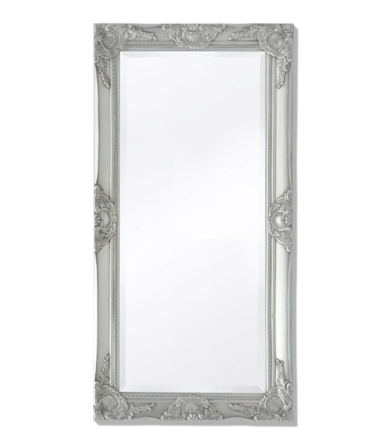 Wandspiegel Barok 100 x 50 cm zilver
