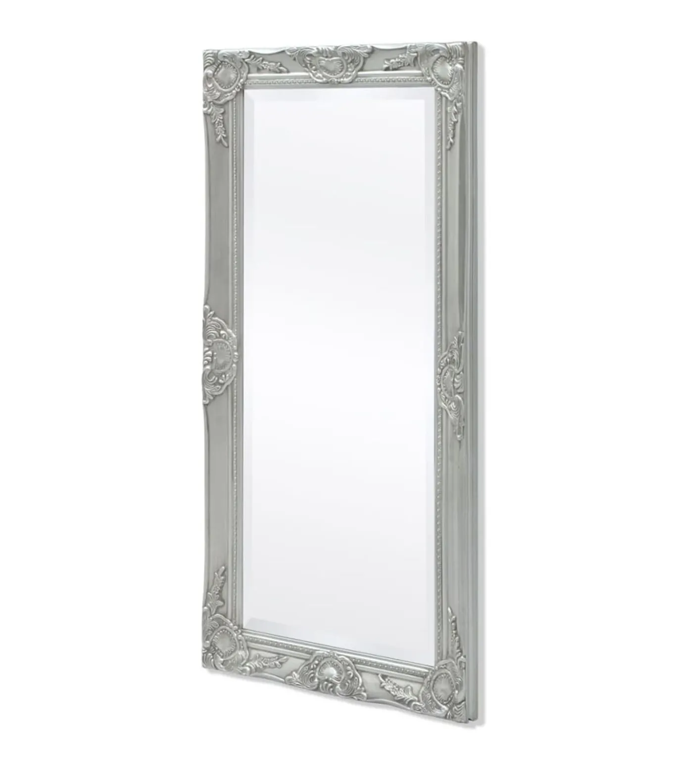 Wandspiegel Barok 100 x 50 cm zilver