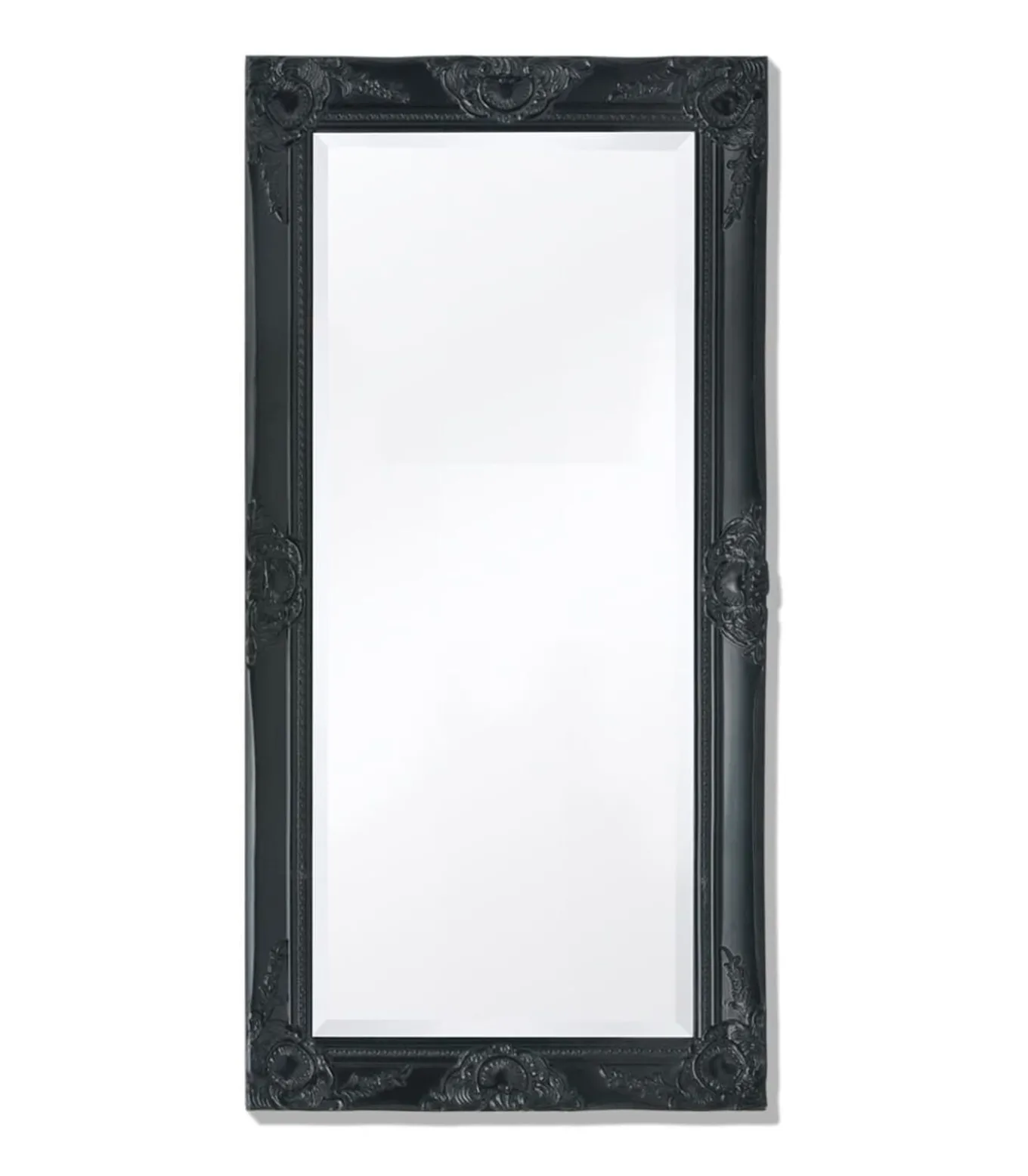 Wandspiegel Barok 100 x 50 cm zwart