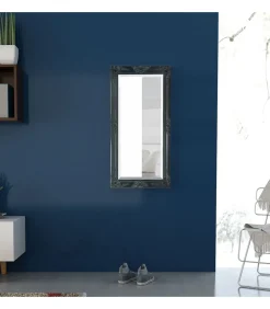Wandspiegel Barok 100 x 50 cm zwart
