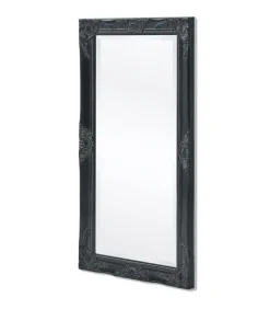 Wandspiegel Barok 100 x 50 cm zwart