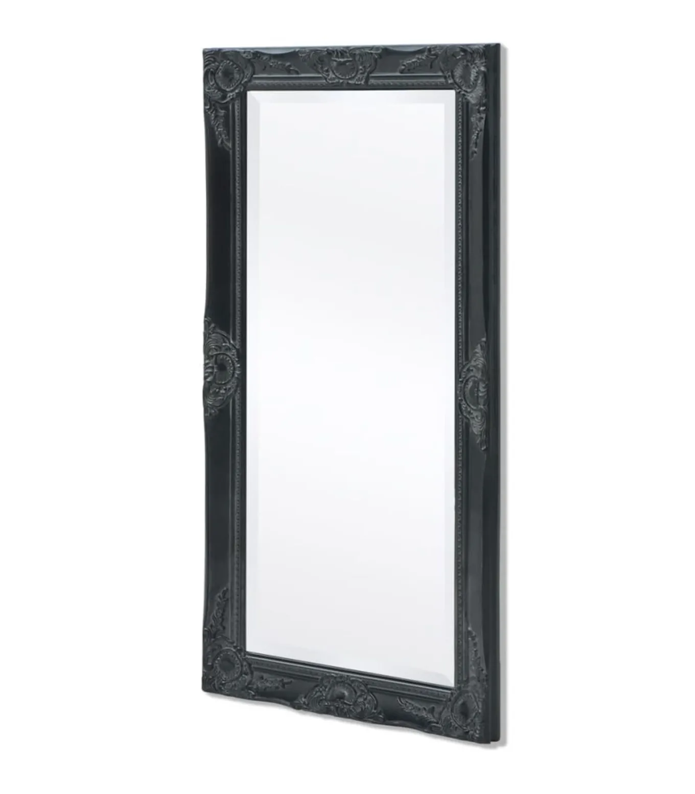 Wandspiegel Barok 100 x 50 cm zwart