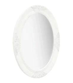 Wandspiegel barok stijl 50x70 cm wit