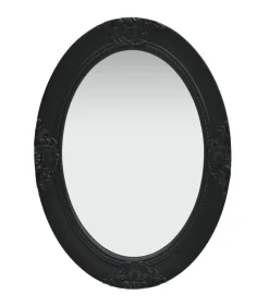 Wandspiegel barok stijl 50x70 cm zwart