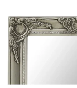 Wandspiegel barok stijl 50x60 cm zilverkleurig