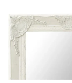 Wandspiegel barok stijl 50x80 cm wit