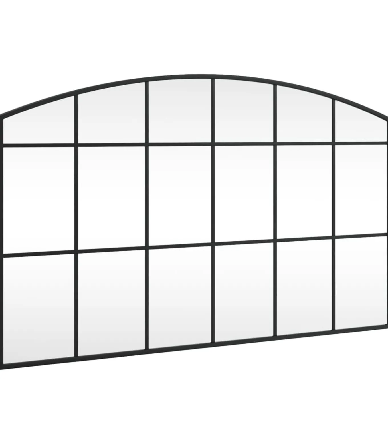 Wandspiegel boog 100x60 cm ijzer zwart