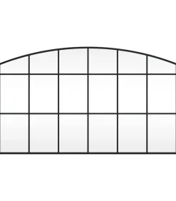 Wandspiegel boog 100x60 cm ijzer zwart