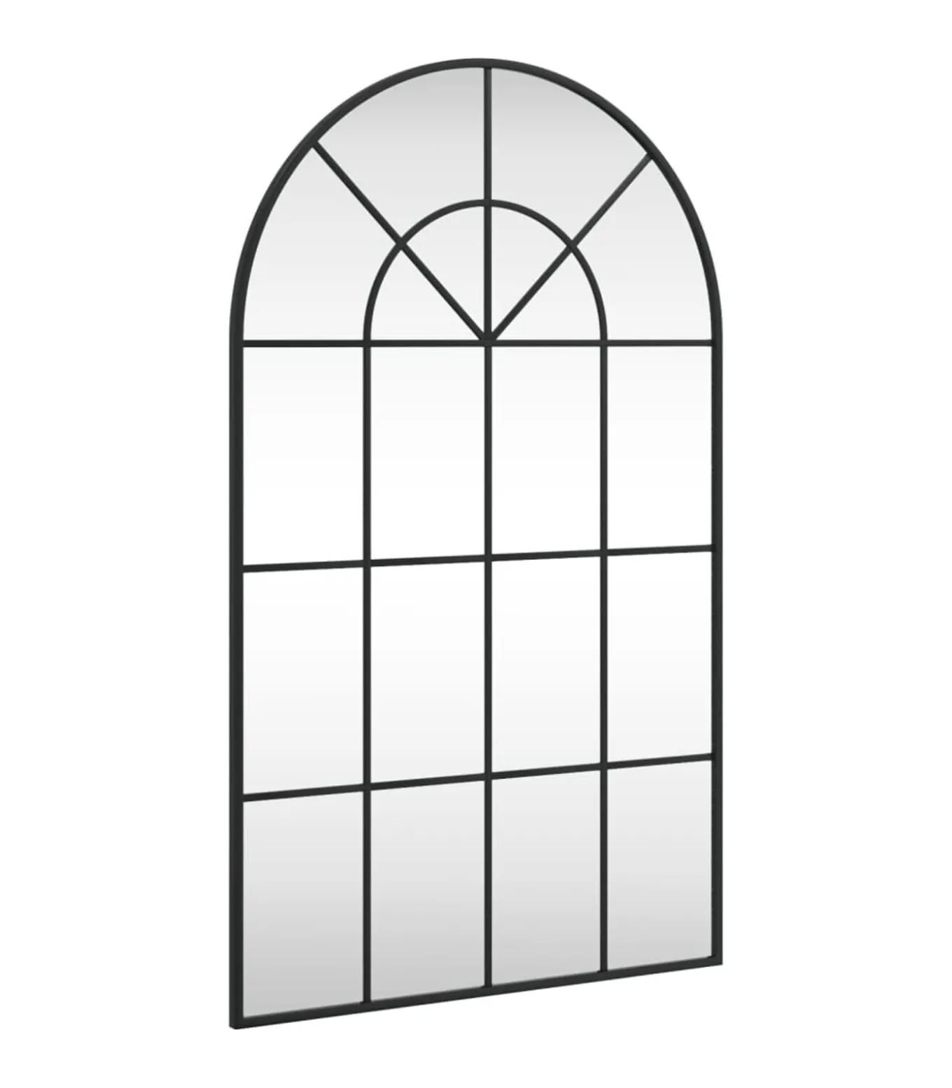 Wandspiegel boog 60x100 cm ijzer zwart