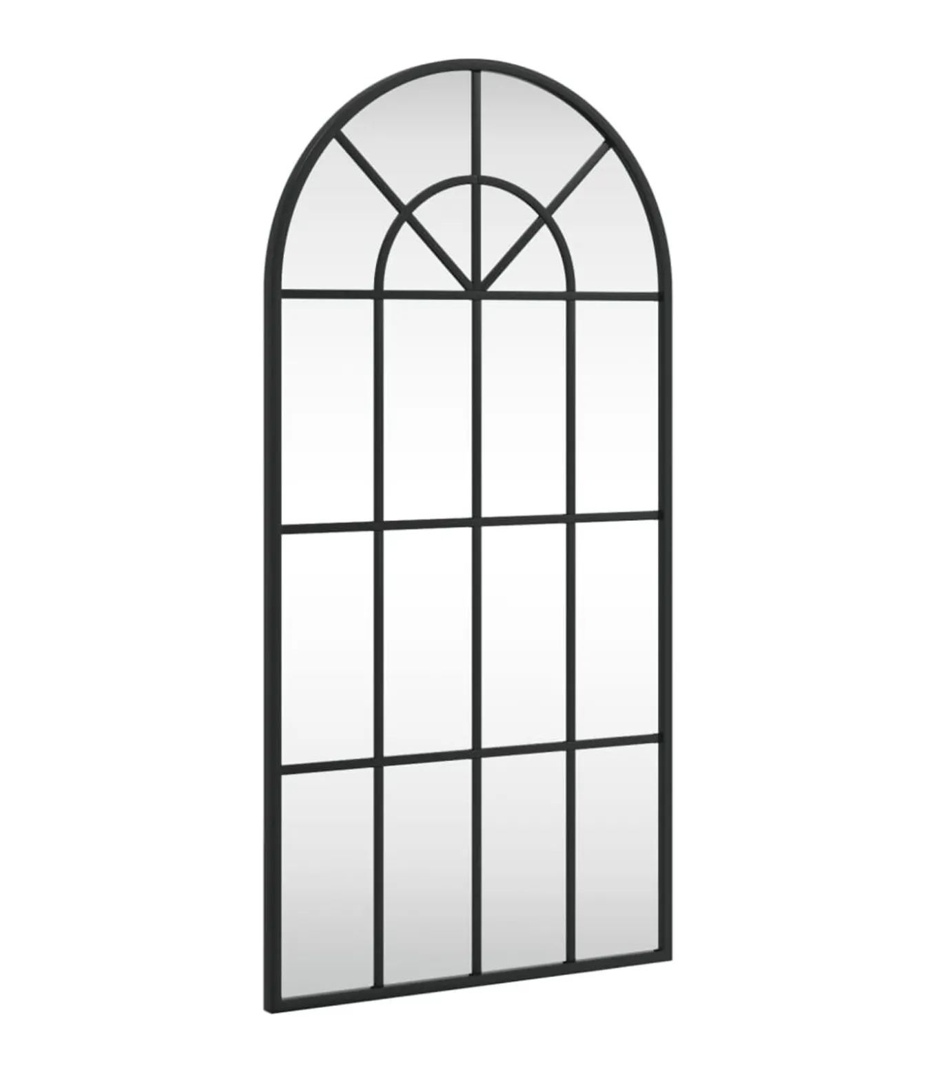 Wandspiegel boog 40x80 cm ijzer zwart