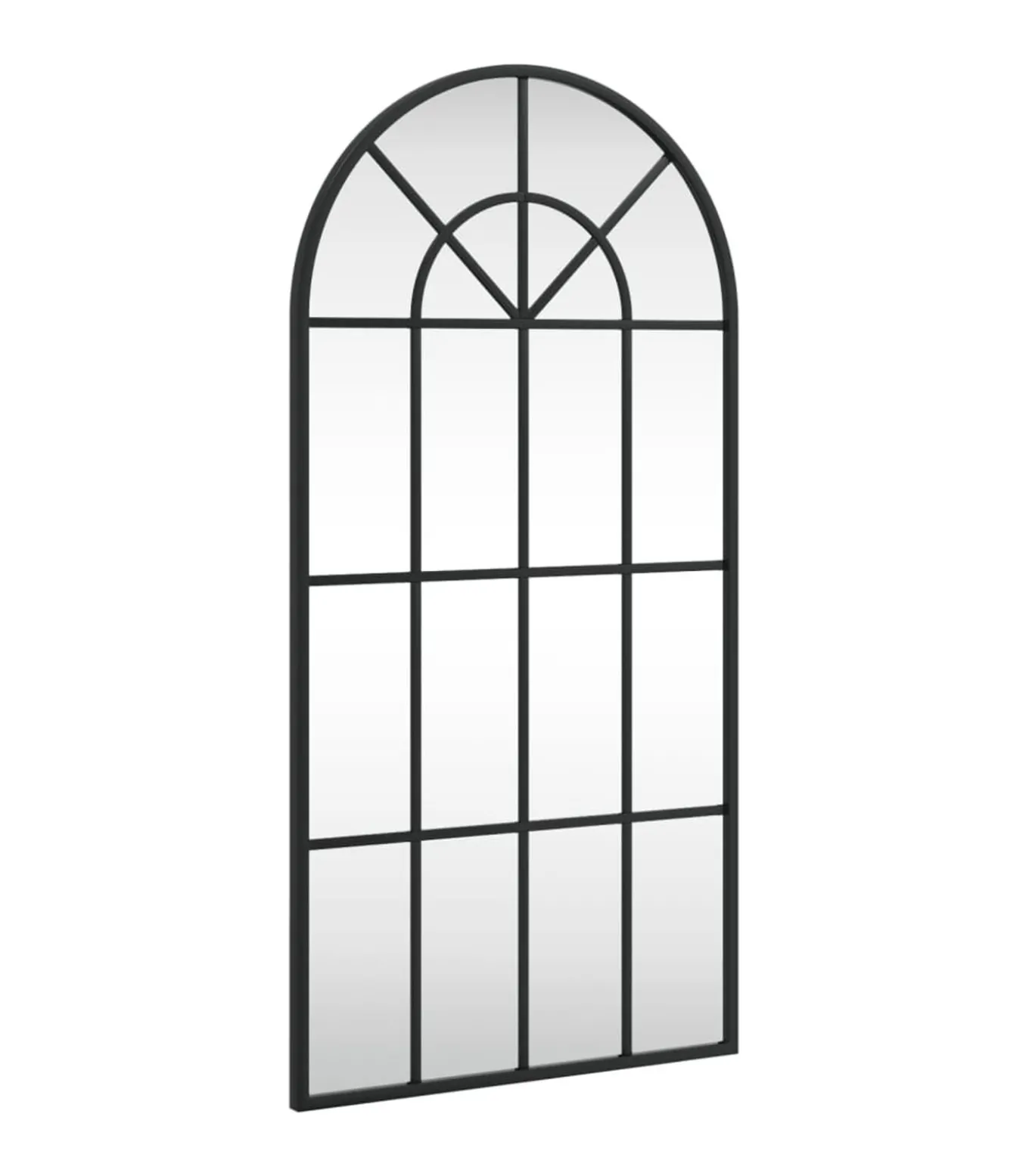 Wandspiegel boog 40x80 cm ijzer zwart