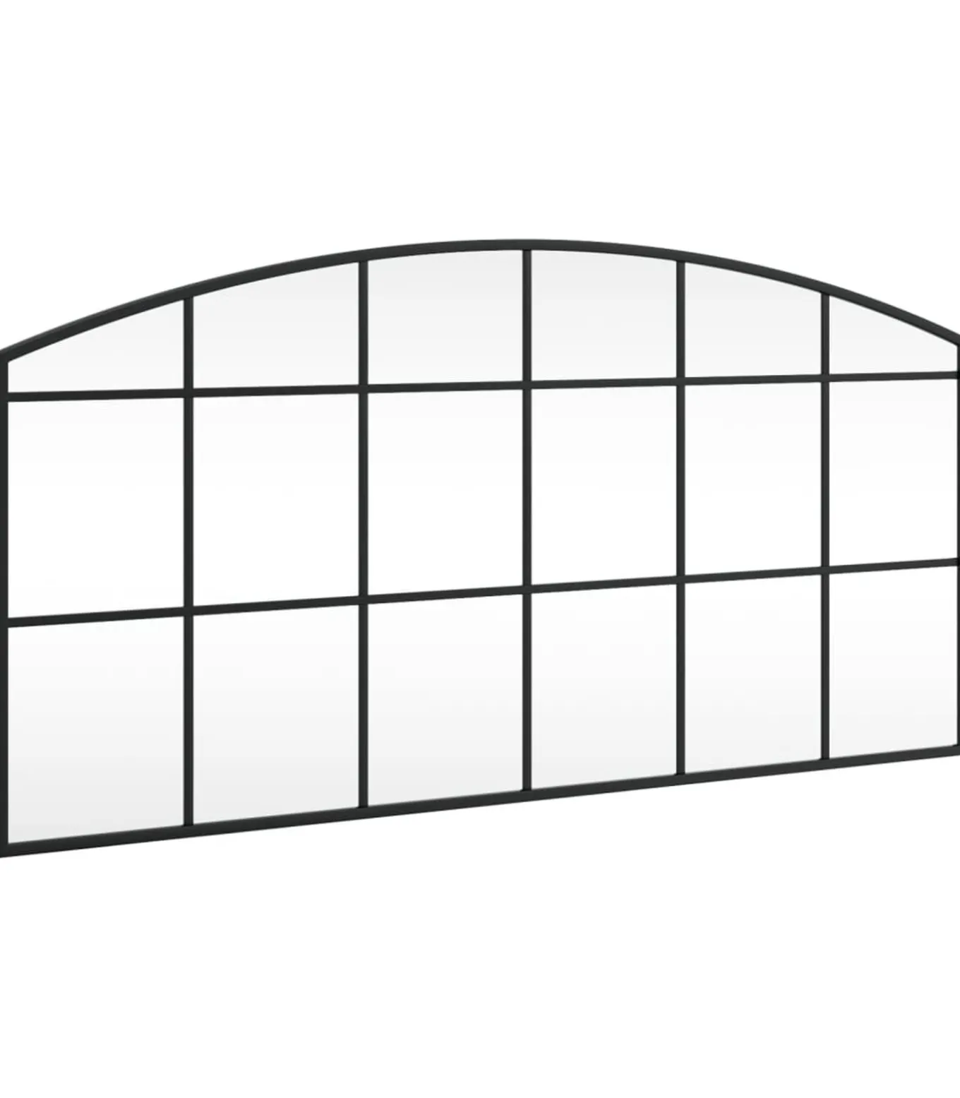 Wandspiegel boog 100x50 cm ijzer zwart