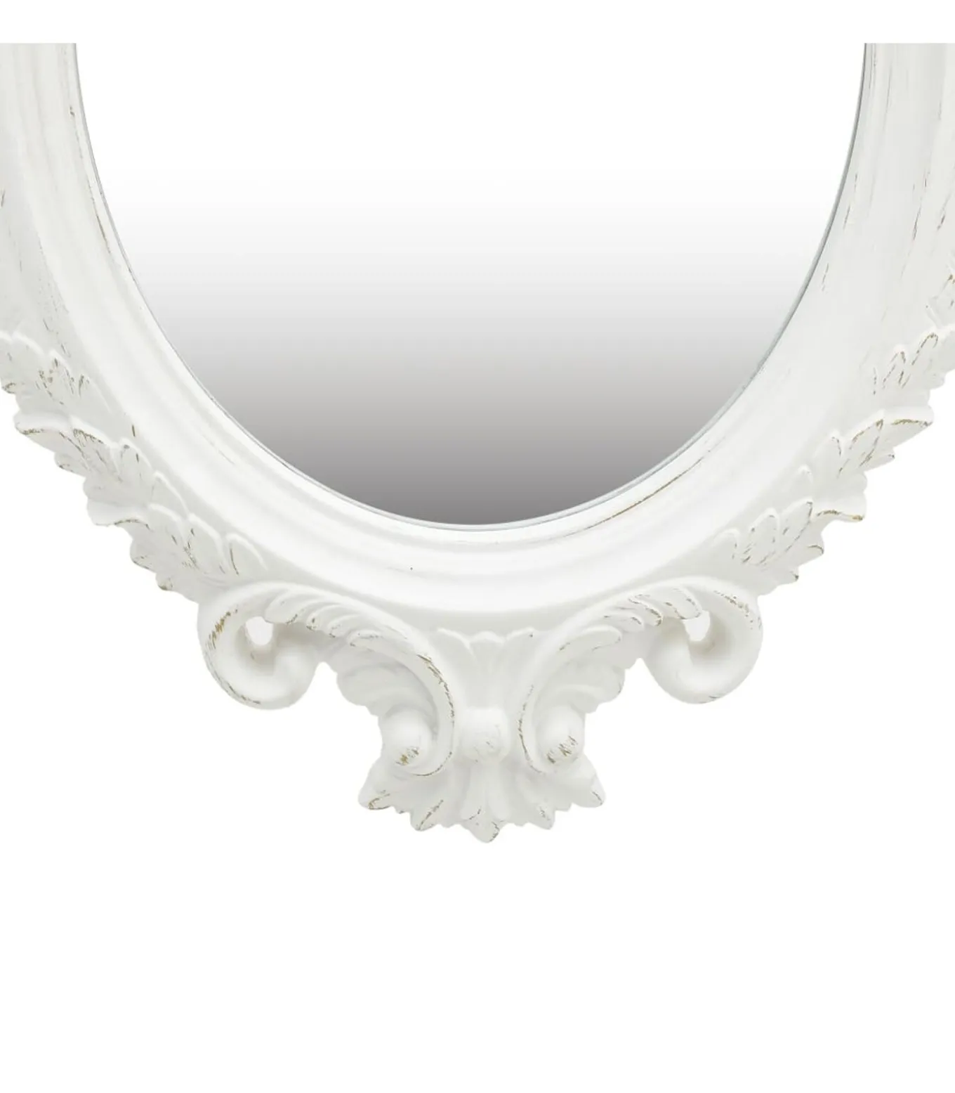 Wandspiegel kasteel stijl 56x76 cm wit