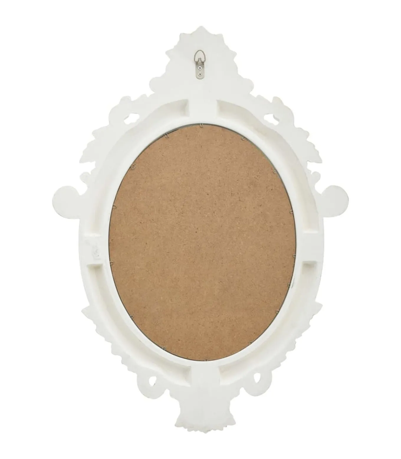 Wandspiegel kasteel stijl 56x76 cm wit