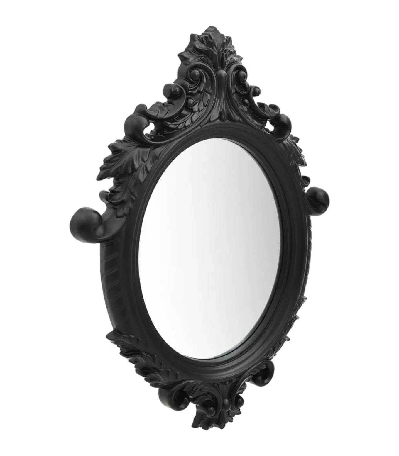 Wandspiegel kasteel stijl 56x76 cm zwart