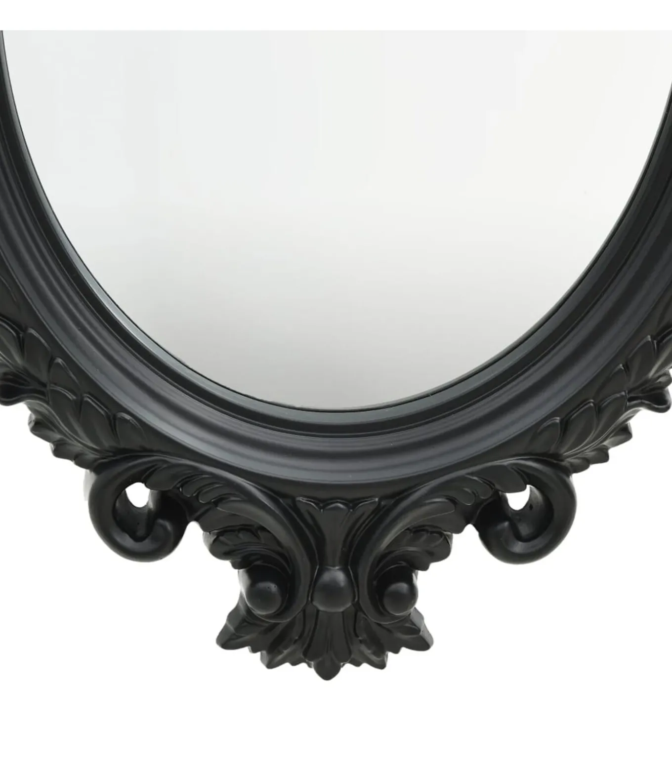 Wandspiegel kasteel stijl 56x76 cm zwart