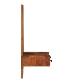 Wandspiegel met lades 60x33x90 cm massief acaciahout